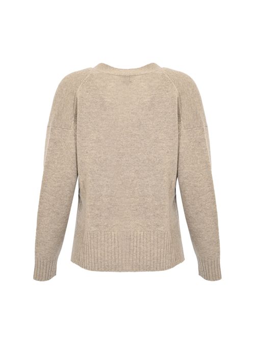 Cardigan Contemporary in misto lana e cashmere Greige Alpha studio | AD-4263E2016